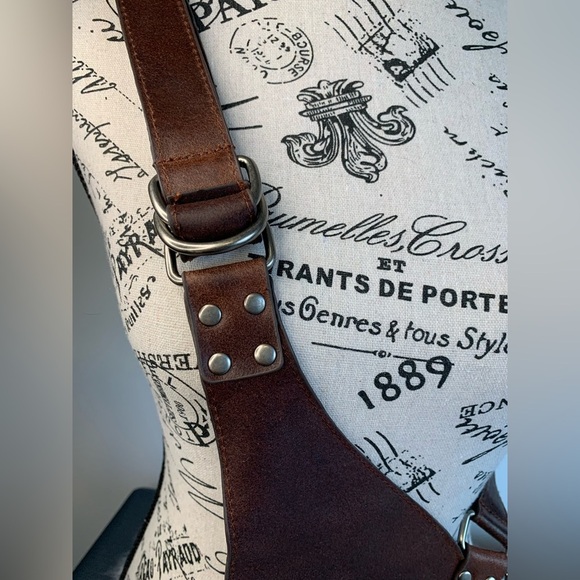 Brown and Silver Leather Studded Crossbody Bag - Picture 5 of 11